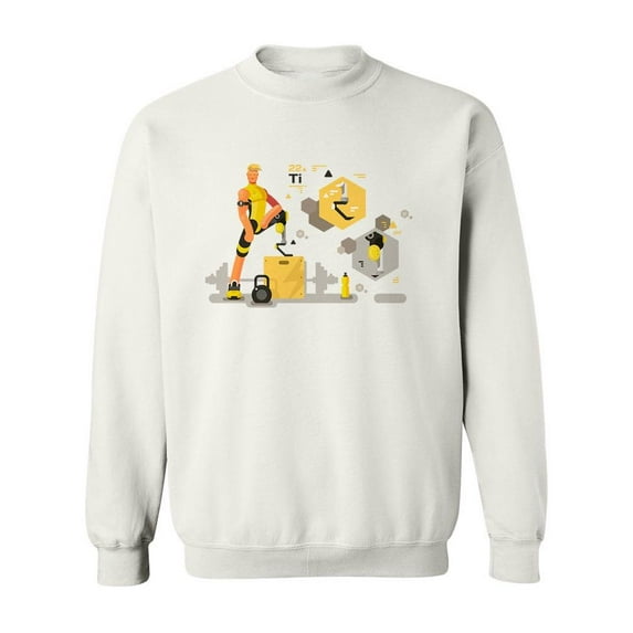 Paralytic Athlete Design Sweatshirt Men -Image by Shutterstock, Male Medium