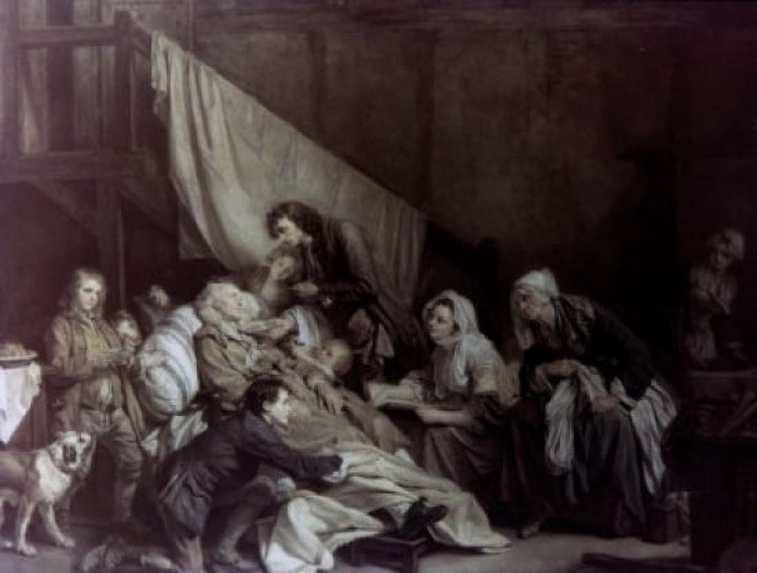 Paralytic Helped by His Children by Jean Baptiste Greuze oil on canvas 1763 1725-1805 Russia St Petersburg The Hermitage Canvas Art - Jean Baptiste Greuze (18 x 24)