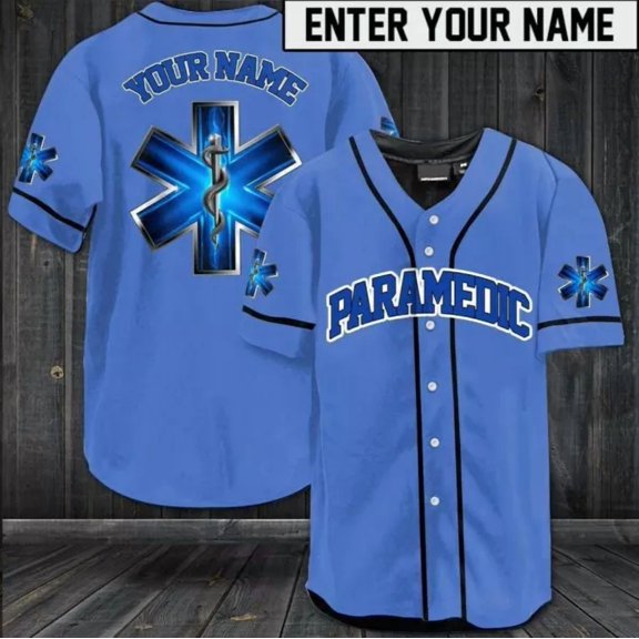 Paramedic Custom Name Baseball Jersey Shirt 3d s 5xl Men Dad Father Day Gift - Hot Sale 20