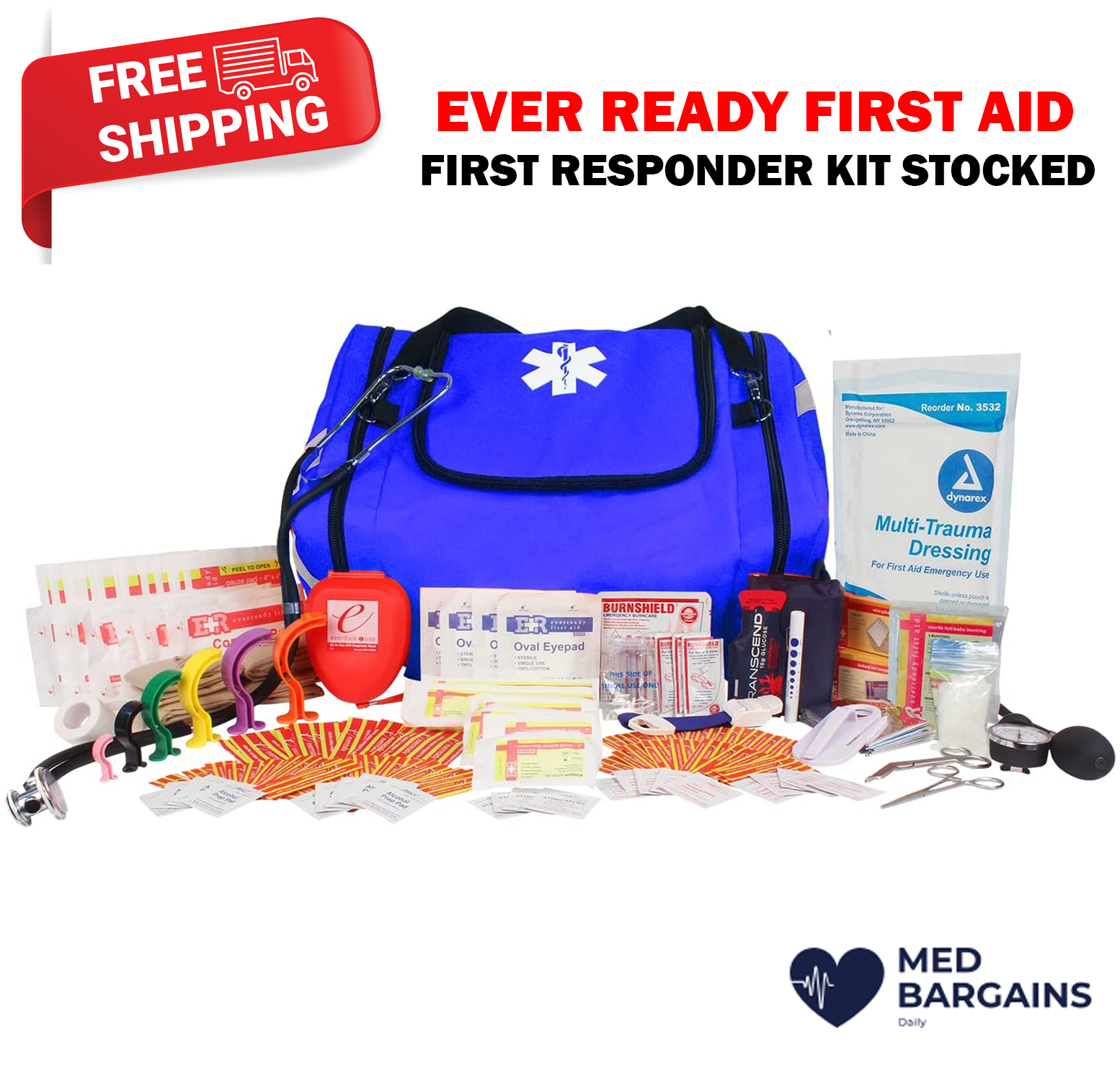 Paramedic First Responder Kit First Aid Fully Stocked Trauma Emergency ...