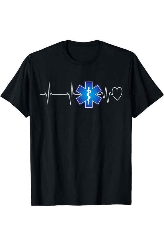 Paramedic Heartbeat EKG Emergency EMT EMS Gift T-Shirt