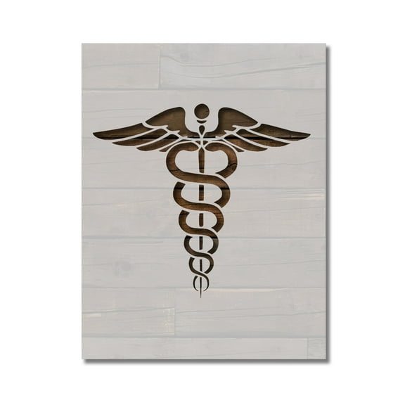 Paramedic Medical EMS Nursing Symbol Sign Stencil Template Reusable 8.5 x 11 for Painting on Walls, Wood, Etc. By Stencilville