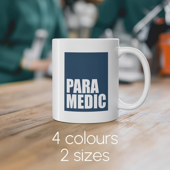 Paramedic Mug, First Responder Coffee Cup, Paramedic Gift, Hero Mug, Emergencervice gift in Blue, Pink, Stone and Green, oz oz.