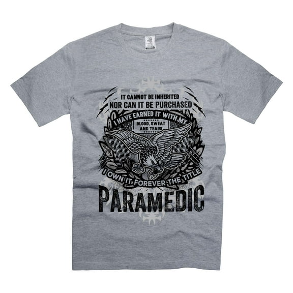 Paramedic Patriotic Shirt Paramedic Gifts Paramedic EMT Shirts Mens Womens Unisex Shirt (Small Grey)