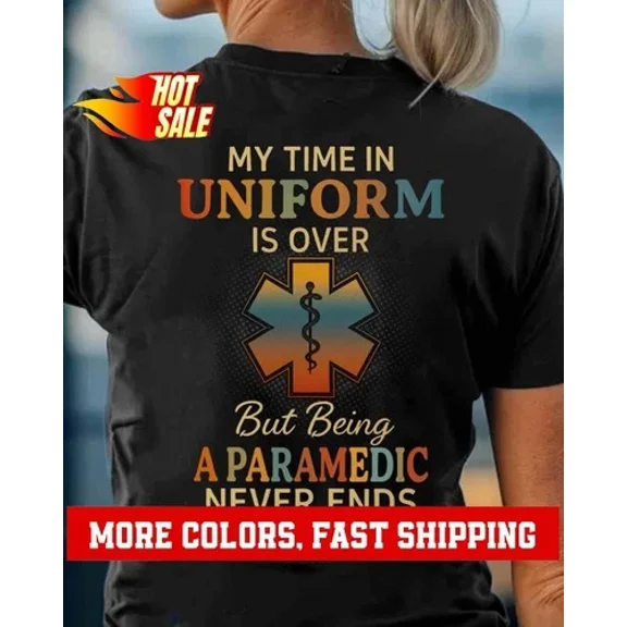 Paramedic T Shirt For Men Emt Vintage Medic Tee First Rsponder Shirt Fo...