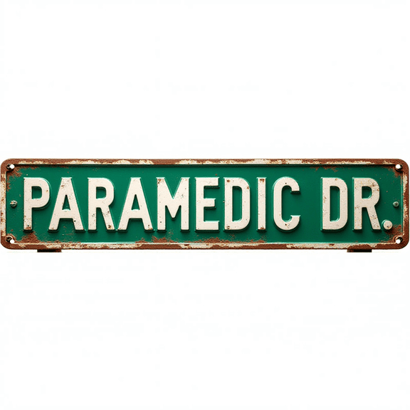 Paramedic Tin Sign 16x4 Inch Paramedic DR Design - Great for Garage, Office, Outdoor Professional Decor