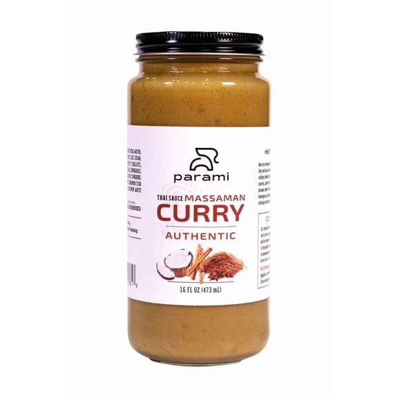 Parami Thai Curry Gluten Free Massaman Curry Sauce, 16 oz Jar