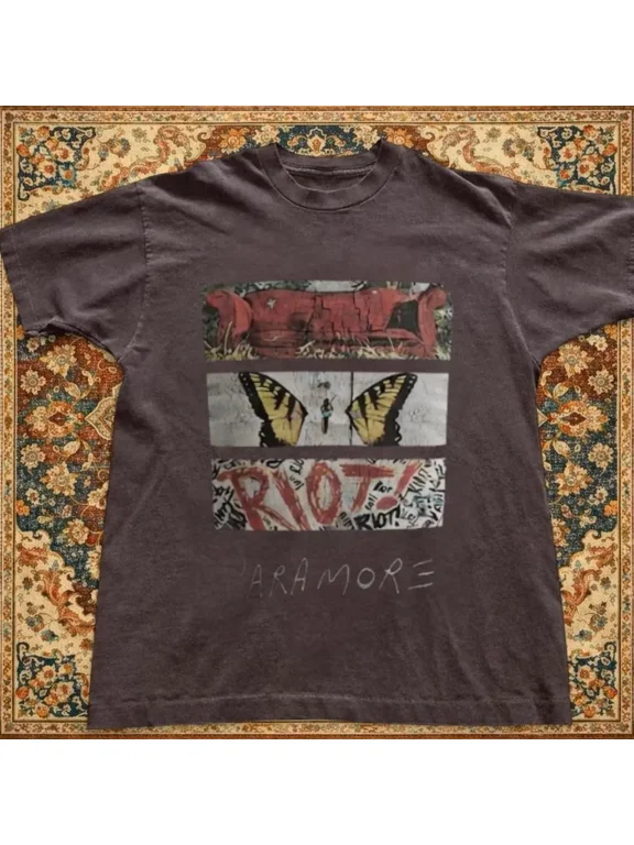 Paramore Riot Band Graphic Tee, Unisex Vintage Inspired Rock Music T-Shirt, Short Sleeve Concert Fan Shirt