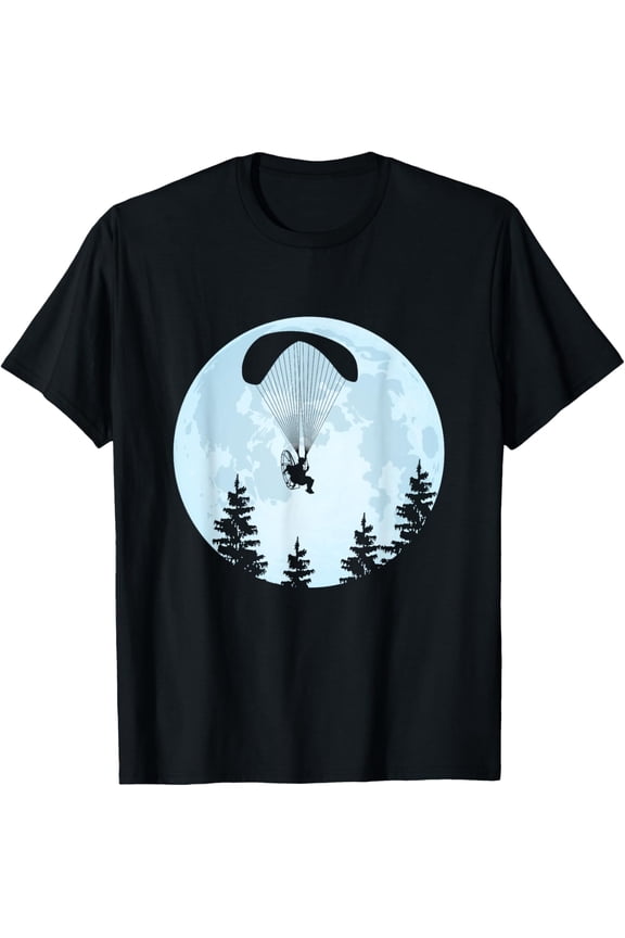 Paramotor Motor Paraglider Powered Paraglider T-Shirt men and women can wear, black, white, gifts