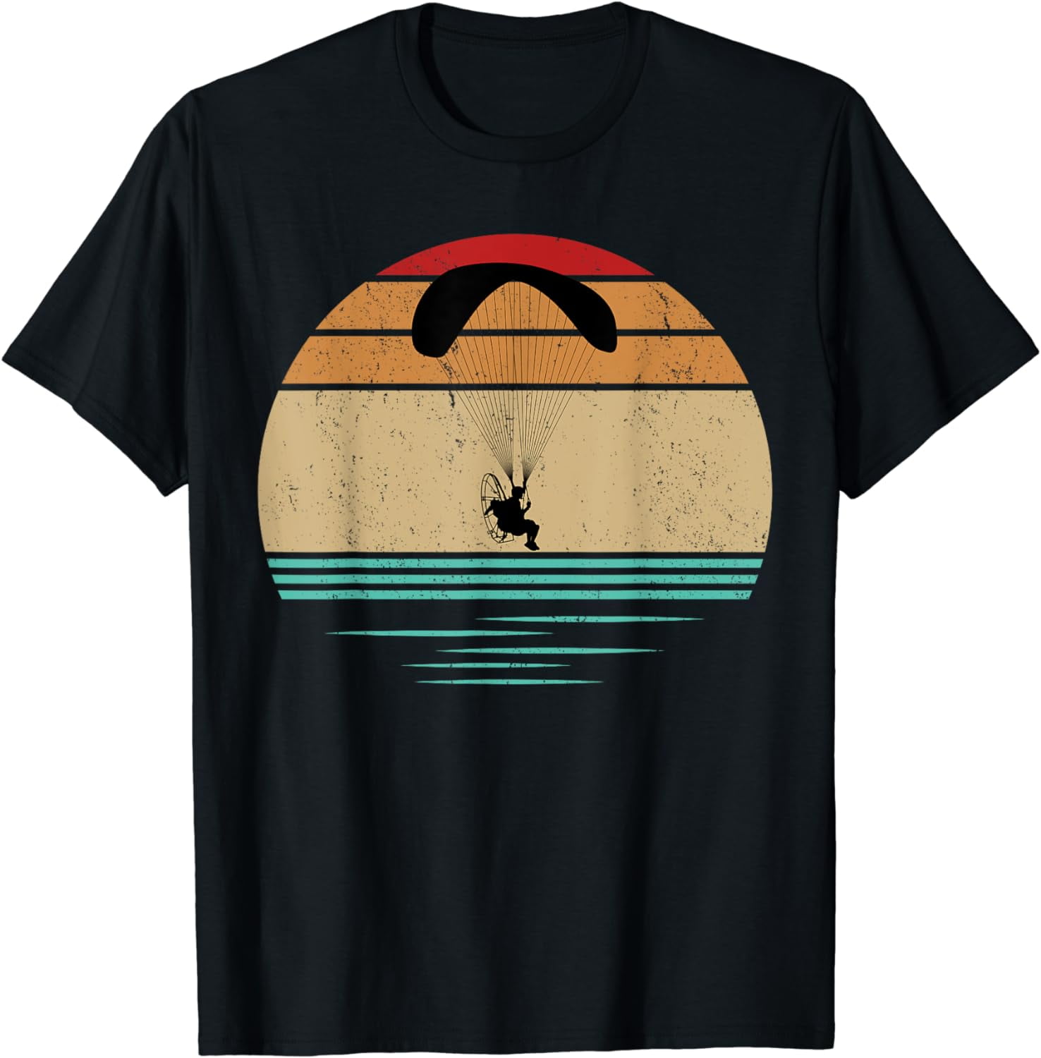 Parapente Cadeau parapente Designs T-Shirt Homme Noir Uni Léger Coupe classique Manche courte Col Rond S