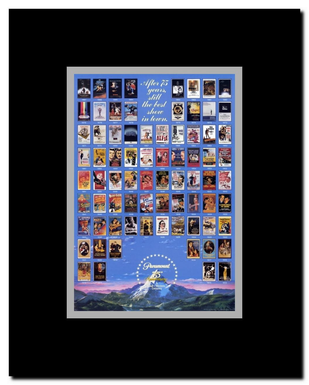 Paramount 75th Anniversary Framed Movie Poster