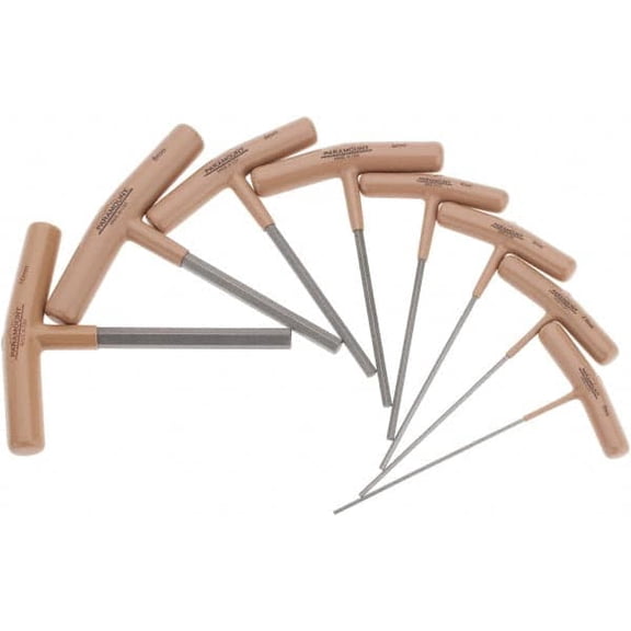 Paramount 8 Piece T-Handle Hex Key Set Hex Range 2 to 10mm, 6" OAL, Steel