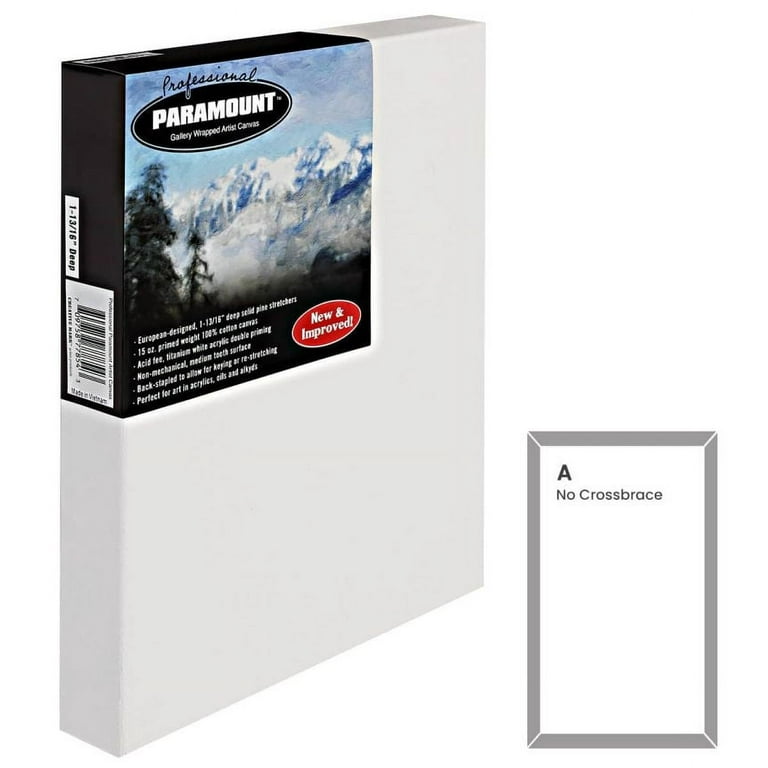 Paramount Artist Large Blank Canvas For Painting Thick Gallery Wrapped Heavy Duty Canvas Single 9x12