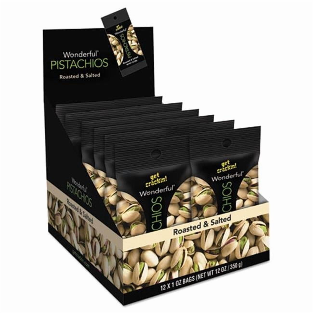 Paramount Farms Inc. 072142A25X Wonderful Pistachios  Roasted & Salted  1 oz Pack  12/Box