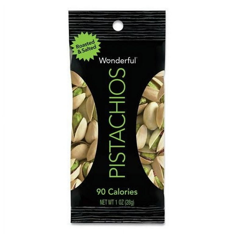 Wonderful Pistachios, Roasted and Salted, 1 oz Pack, 12/Box Wonderful Pistachios, Roasted and Salted, 1 oz Pack, 12/Box
