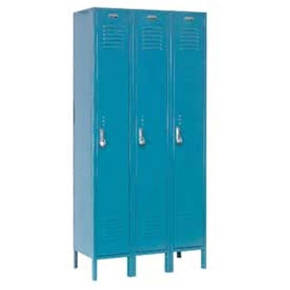 Paramount Locker Single Tier - 3 Door Assembled - Blue