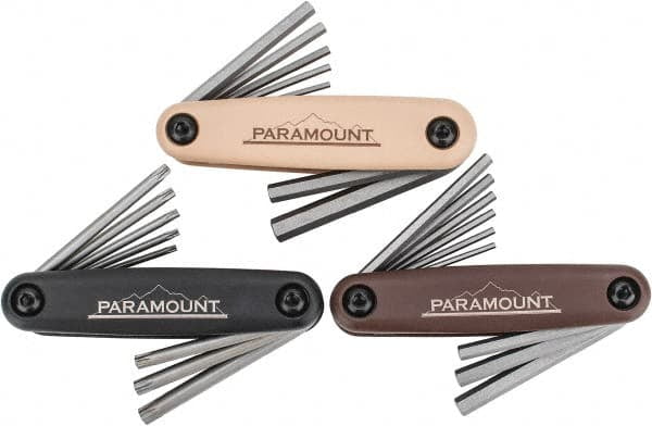 Paramount Handle Paramount Long-Handle Hex Keys, 3 Fold-Up Sets: 24 Sizes in Inch ...