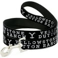 thumbnail image 1 of Paramount Network Pet Leash, Dog Leash, Yellowstone Dutton Ranch and Y Logo Black White, 4 Feet Long 1.0 Inch Wide, 1 of 1