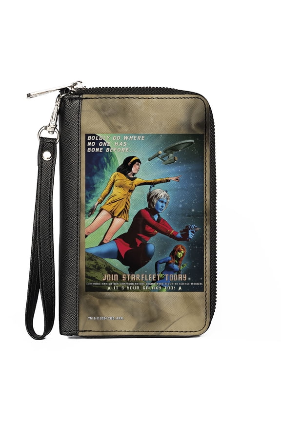 Paramount Network Wallet, Zip Around, Classic Star Trek Join Starfleet Today Member Group Pose, Vegan Leather