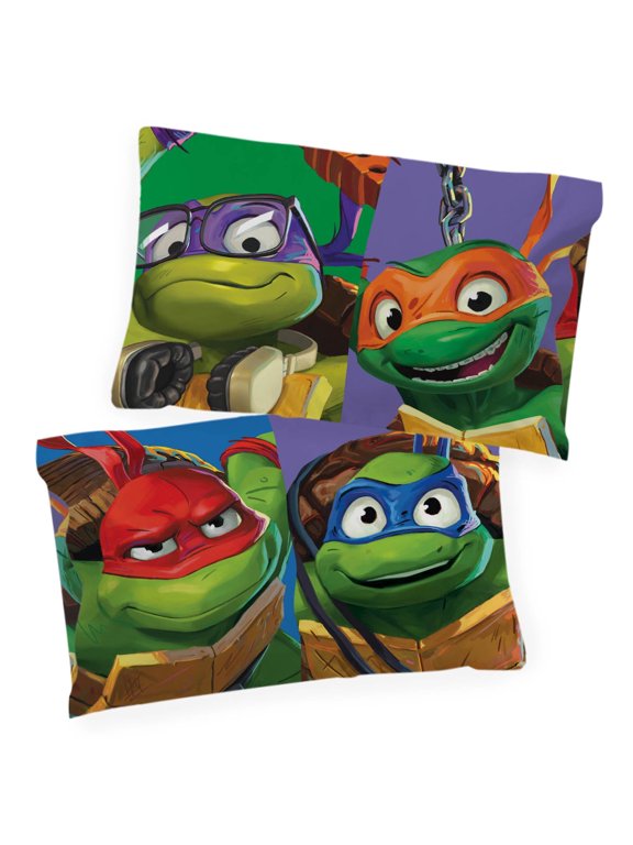Paramount Nickelodeon TMNT Movie Collection Good Fight 1 Pack Pillowcase, 100% Microfiber