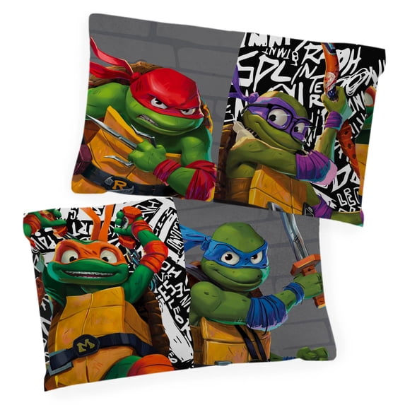 Paramount Nickelodeon TMNT Movie Collection Good Fight 2 Pack Pillowcase, 100% Microfiber