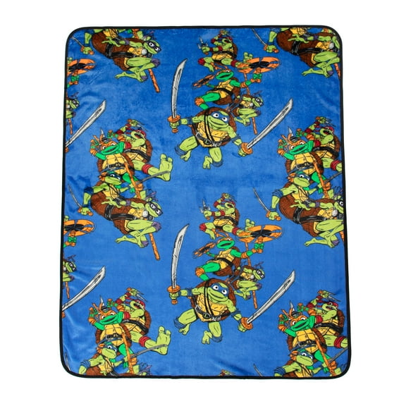 Paramount Nickelodeon TMNT Mutant Mayhem 40 x50 Silk Touch Throw, 100% Microfiber