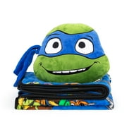 Paramount Nickelodeon TMNT Mutant Mayhem Donatello Nogginz Pillow Travel Throw Set, 100% Microfiber