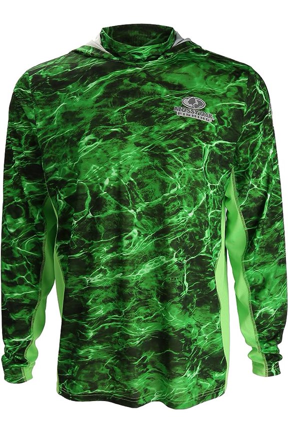 Paramount Outdoors EAG Elite Elements Performance Fishing Sun Hoodie (Small, Morey Green)