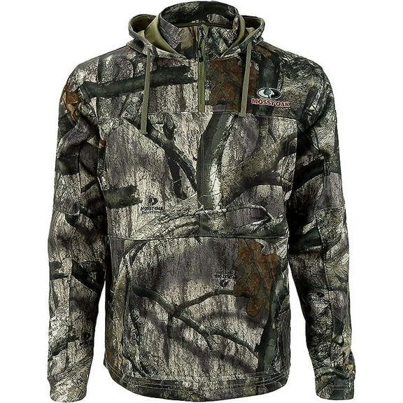Paramount Outdoors EHG Elite Engineered Hunting Gear Teton 1/4 Zip 4 Pocket Camo Fleece Hunting Hoodie (Mossy Oak Treestand)