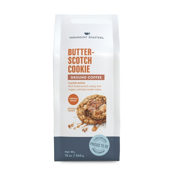 Paramount Roasters, Butterscotch Cookie, 12 oz Flavored Ground Coffee