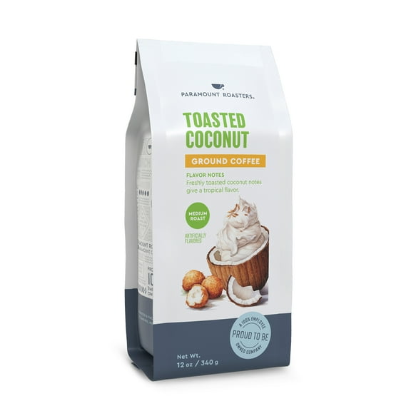 Paramount Roasters, Toasted Coconut, 12 oz Flavored Ground Coffee
