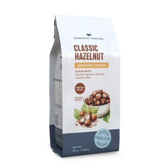 Paramount Roasters Classic Hazelnut Medium Roast Flavored Ground Coffee, 12oz