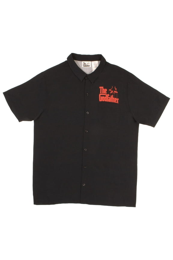 Paramount The Godfather Short Sleeve Button Down Mens Woven Shirts The Godfather Shirts The Godfather Untucked Shirts (Size XS-XXXL)