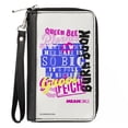 thumbnail image 1 of Paramount Wallet, Zip Around, Mean Girls Catch Phrases Collage White Multi Color, Vegan Leather, 1 of 7
