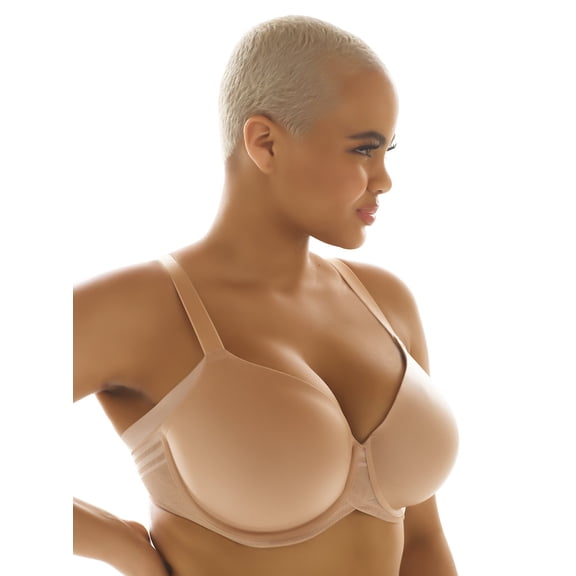 Paramour by Felina - Marvelous Side Smoothing T-Shirt Bra - Bras for Women, Seamless Bra, Lingerie for Women, Plus Size Bra (Color Options) (Warm Nude, 42D)