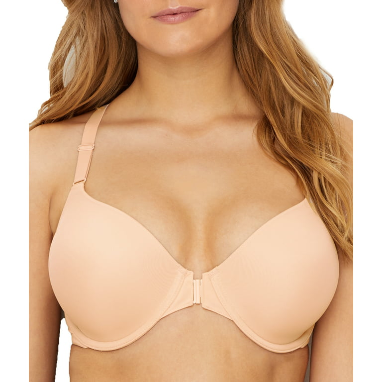 Paramour by Felina | Abbie Front Close T-Back Bra | Lace | Contour |  Seamless (Sugar Baby, 40G)