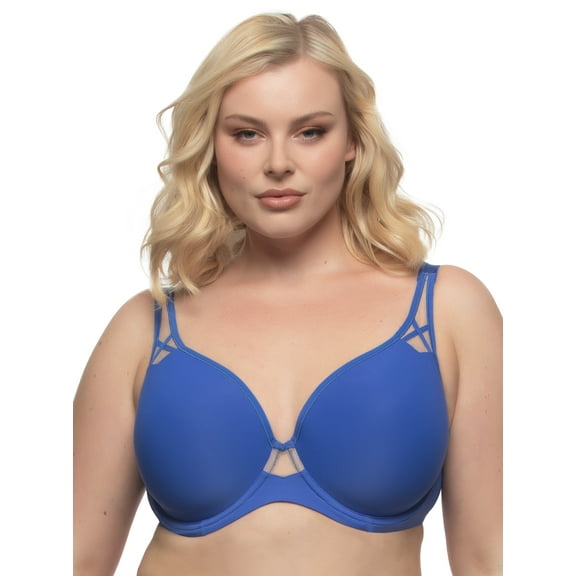 Paramour by Felina | Amaranth Plush T-Shirt Bra w/ Sheer Details (34D)