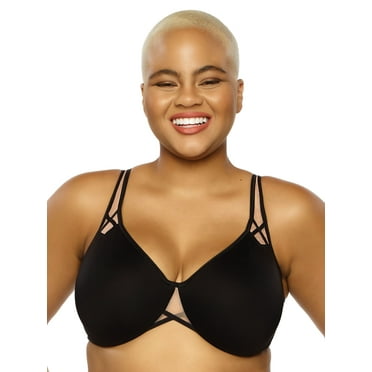 Paramour by Felina | Amaranth Cushioned Comfort Unlined Minimizer Bra (Black, 32C)