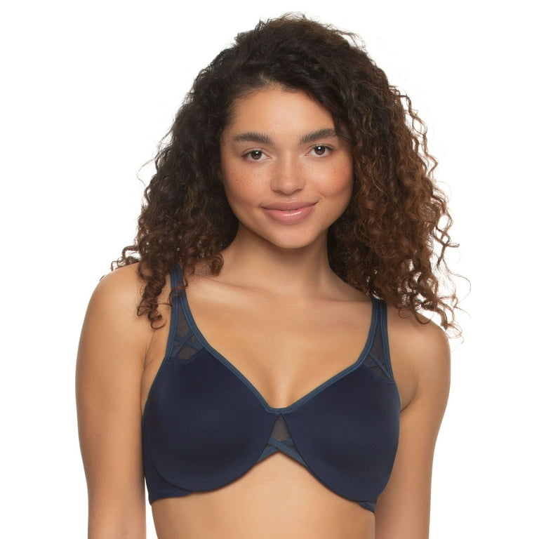 Paramour by Felina | Amaranth Cushioned Comfort Unlined Minimizer Bra  (French Navy, 38G)