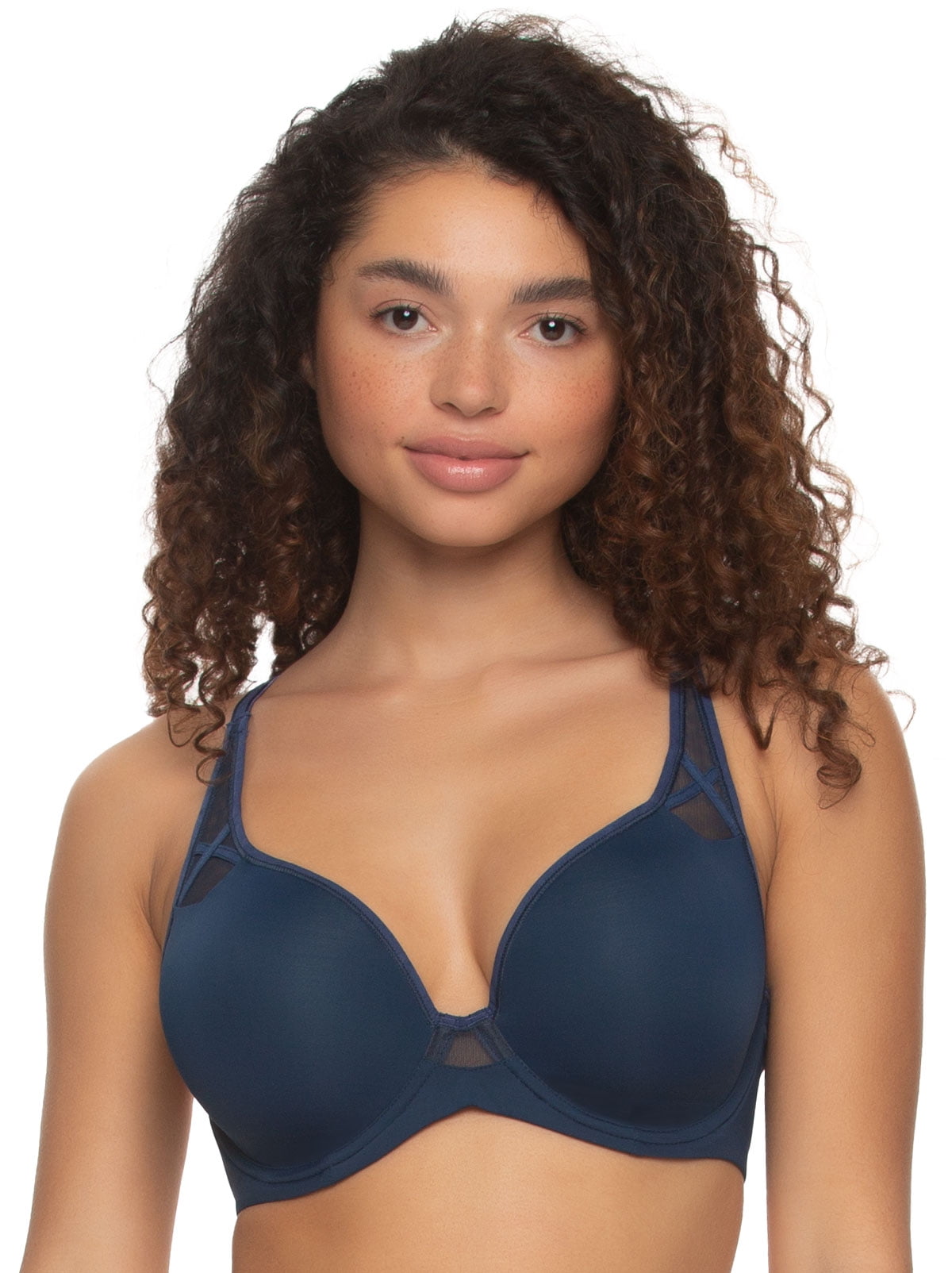 Felina Paramour Carolina Seamless Plunge Contour Bra - T-Shirt Bra With Lace Racerback (Lynx, 32DDD) - View #8