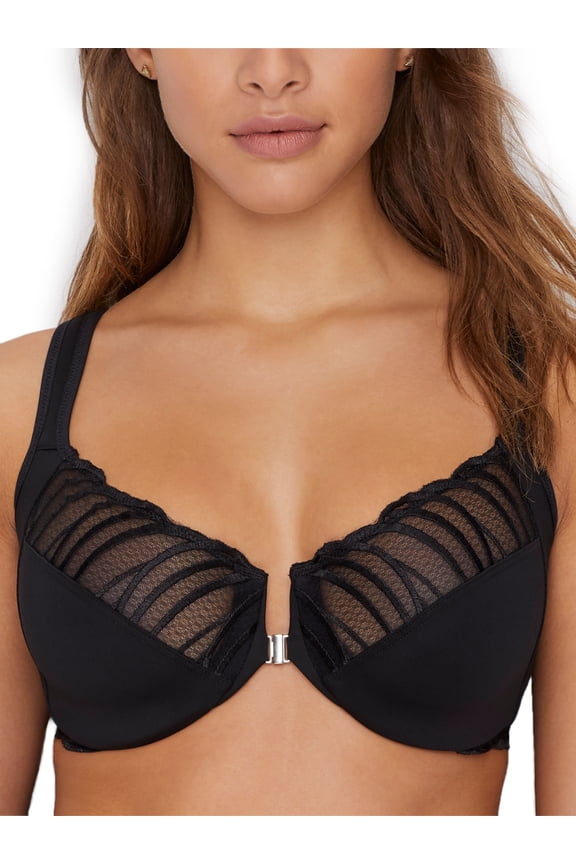 Felina - Paramour Angie Front Close Minimizer Bra for Women (Black, 32DD)
