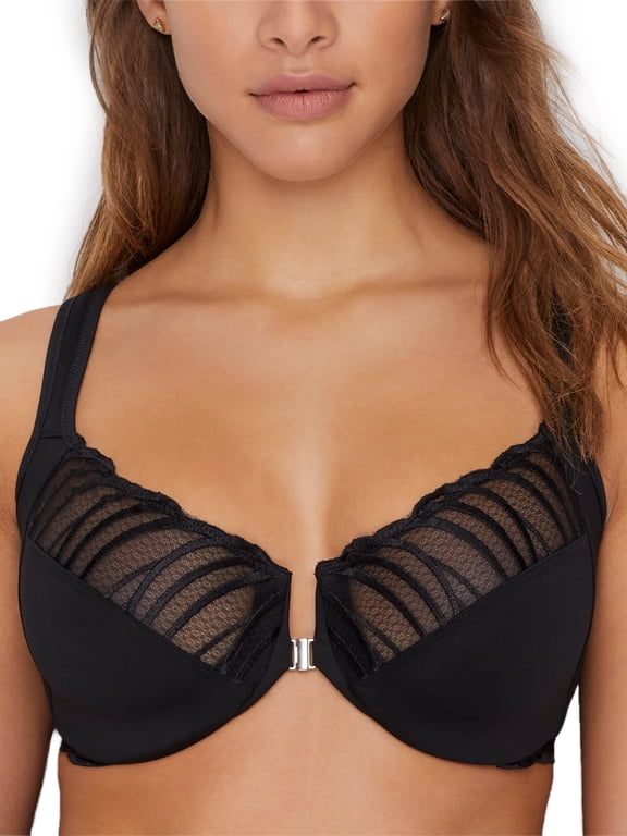Felina - Paramour Angie Front Close Minimizer Bra for Women (Black, 32DD)