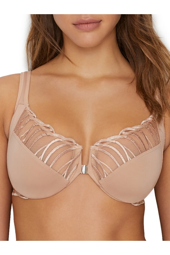 Felina - Paramour Angie Front Close Minimizer Bra for Women (Warm Neutral, 32DDD)