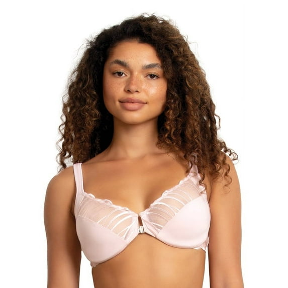 Paramour by Felina | Angie Front Close Minimizer Bra | Front Close Bra (Pearl Pink, 42D)