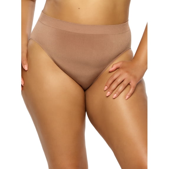 Paramour by Felina | Body Smooth Hi Cut Seamless Brief (Rose Tan, Small)