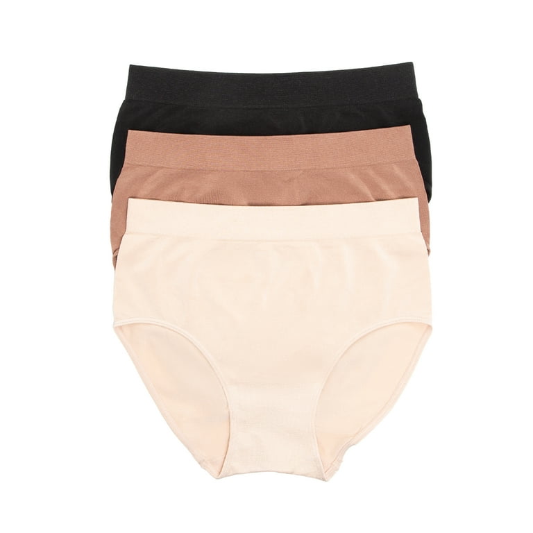Hanes Originals Women's Seamless Rib Hi-Rise Cheeky Underwear, 3-Pack 