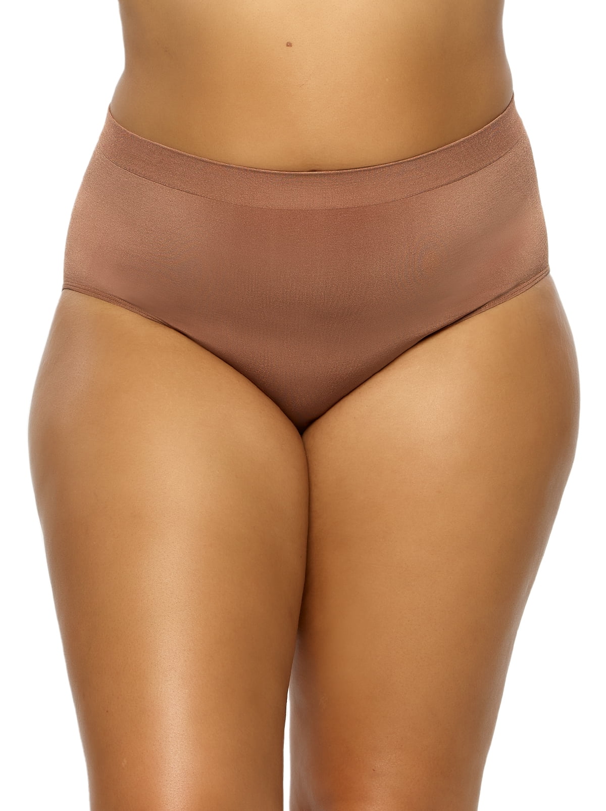 Paramour by Felina | Body Smooth Seamless Brief | No Visible Panty Lines  (Hazelnut, X-Large)
