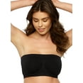 thumbnail image 1 of Paramour by Felina | Body Smooth Seamless Underwire Bandeau Bra (Black, 2X), 1 of 6