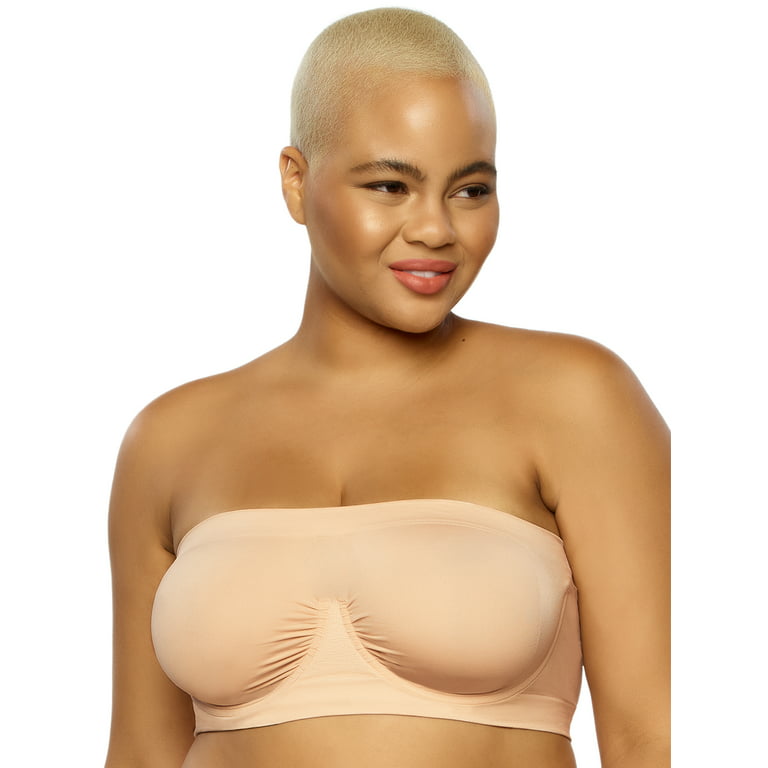 Paramour by Felina | Body Smooth Seamless Underwire Bandeau Bra (Cameo  Rose, 2X)
