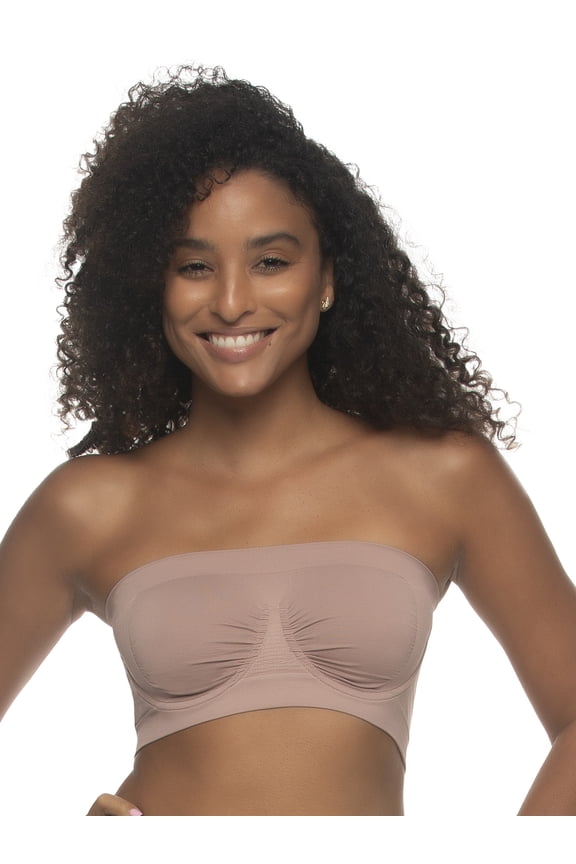 Paramour by Felina | Body Smooth Seamless Underwire Bandeau Bra (Rose Tan, Medium)